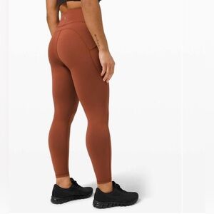 NEW Lululemon Leggings Invigorate High-Rise Tight 28” - Dark Terracotta - Size 6